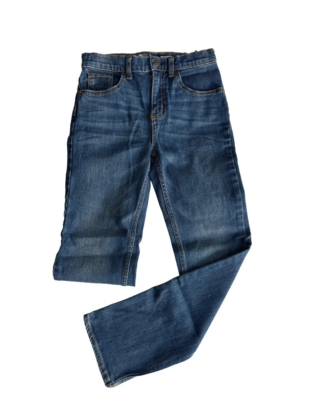 B’GOSH Boy’s Size 12 Regular Classic Blue Denim Jeans Adjustable Waist Cotton